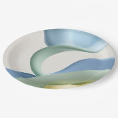 Round paper plate in stylish abstract graphic ペーパープレート (アングル)