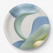 Round paper plate in stylish abstract graphic ペーパープレート (正面)