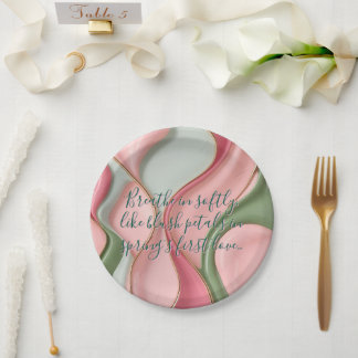 Round paper plate in stylish graphic ペーパープレート