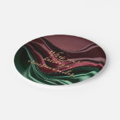 Round paper plate in stylish graphic ペーパープレート (アングル)