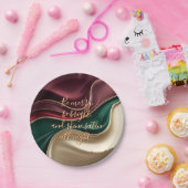 Round paper plate in stylish graphic ペーパープレート (パーティー)