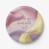 Round paper plate in stylish graphic ペーパープレート (正面)