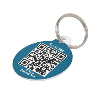 Round PetID Tag for OzWellPet App Owners - Blue1 ペット　ネームタグ