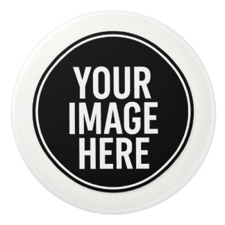 Round Photo Upload Cabinet Knob Pull セラミックノブ