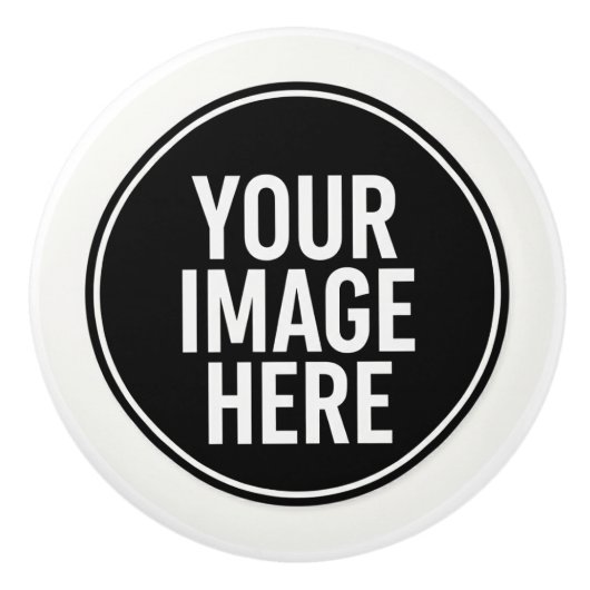Round Photo Upload Cabinet Knob Pull セラミックノブ (正面)
