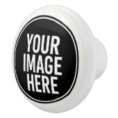 Round Photo Upload Cabinet Knob Pull セラミックノブ (右)