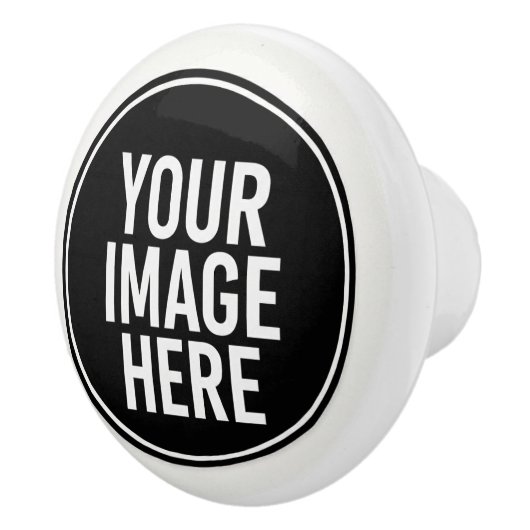 Round Photo Upload Cabinet Knob Pull セラミックノブ (右)