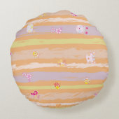 Round Pillow – Baby Joy & Creatures Pastel Animal ラウンドクッション (裏面)