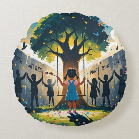 Round pillow, dream themed, fashion, trendy  ラウンドクッション (正面)