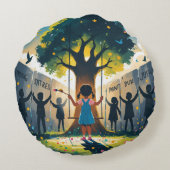 Round pillow, dream themed, fashion, trendy  ラウンドクッション (裏面)