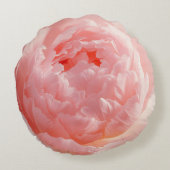 Round Pillow – Pink Flower Bloom | Custom Home Dec ラウンドクッション (裏面)