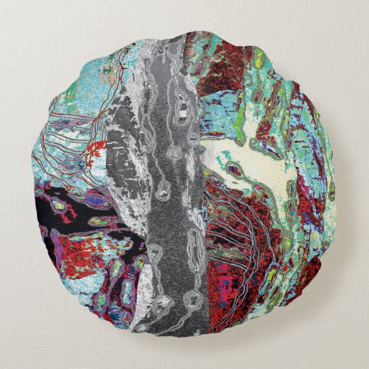 Round Pillow – Strata Pulse ラウンドクッション (裏面)