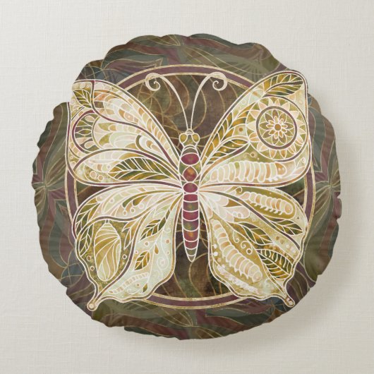 Round Pillow “The Storyteller of Ancient Echoes” ラウンドクッション (正面)