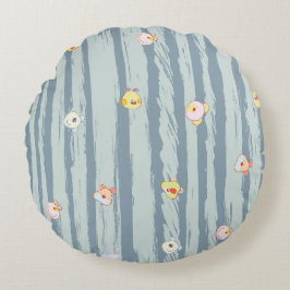 Round Pillow – Whimsy Faces ラウンドクッション