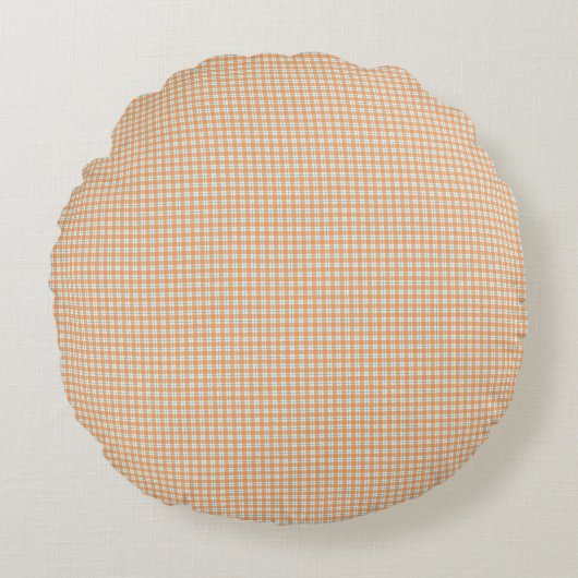 Round pillow with a small checkered pattern ラウンドクッション (正面)