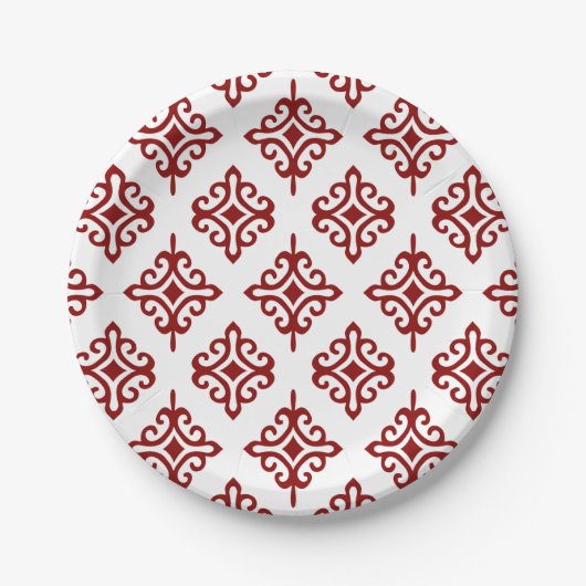 Round plate with a white background ペーパープレート (正面)