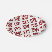 Round plate with a white background ペーパープレート (アングル)