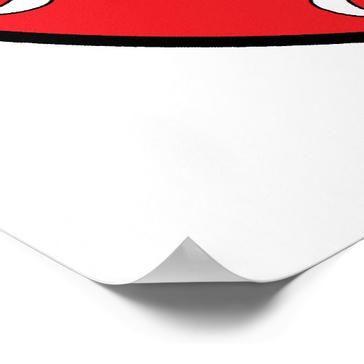 Round Poland Canada Leaf ポスター (角)