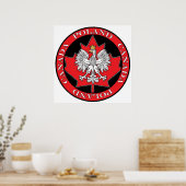 Round Poland Canada Leaf ポスター (キッチン)
