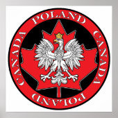 Round Poland Canada Leaf ポスター (正面)