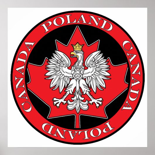 Round Poland Canada Leaf ポスター (正面)