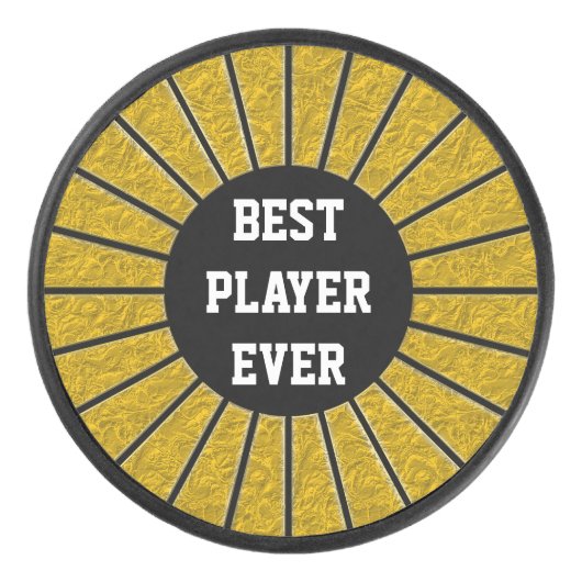 Round Raysフレーム金ゴールド+背面。&アイディア アイスホッケーパック (正面)