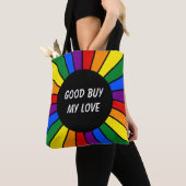 Round Rays Frame Rainbow + your backgr.&アイディア トートバッグ (クローズアップ)