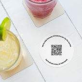 Round Restaurant QR Code Menu and Specials ラウンドペーパーコースター