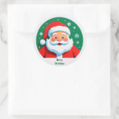 Round Santa Christmas Emblem For Holiday Decor ラウンドシール (バッグ)