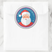 Round Santa Christmas Emblem For Holiday Decor ラウンドシール (バッグ)