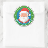 Round Santa Christmas Emblem For Holiday Decor ラウンドシール (バッグ)