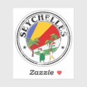 Round Seychelles Flag Seal Sticker-Perfect Laptop  シール (シート)