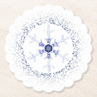Round snowflake ペーパーコースター