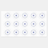 Round snowflake ラベル (シート)