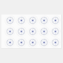 Round snowflake ラベル
