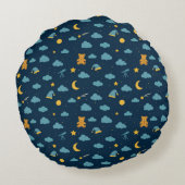Round Snuggle Pillow – Celestial Teddy Adventure ラウンドクッション (裏面)