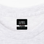 Round Square Washable Clothing ID Red, Black, Gray ラベル (貼付)