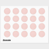 Round sticker design featuring pink and white  ラウンドシール (シート)