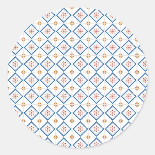 Round sticker design with a white background ラウンドシール (正面)