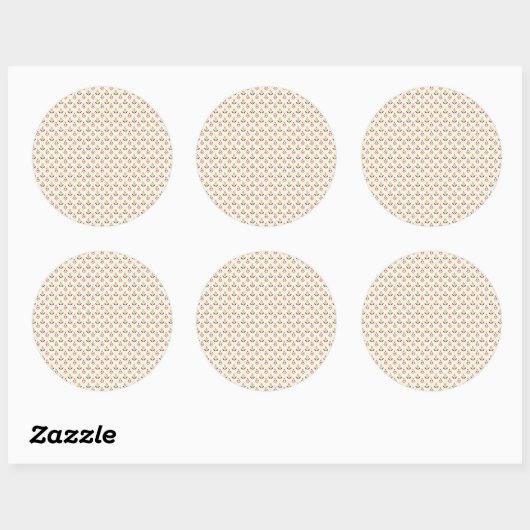 Round stickers featuring a pattern of pastel  ラウンドシール (シート)