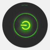 round switch on/off button label ラウンドシール (正面)