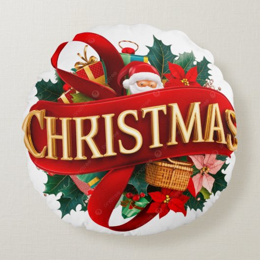 Round Throw Pillow (16") ラウンドクッション (正面)