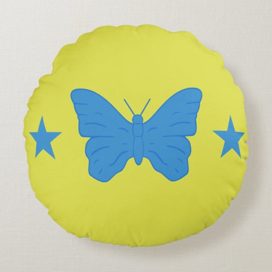 Round Throw Pillow with flag of Bady Bassit ラウンドクッション (正面)