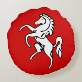 Round Throw Pillow with flag of Kent County ラウンドクッション (裏面)