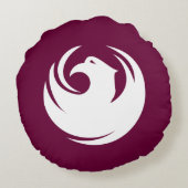 Round Throw Pillow with flag of Phoenix City ラウンドクッション (裏面)