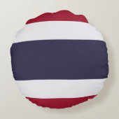 Round Throw Pillow with flag of Thailand ラウンドクッション (裏面)
