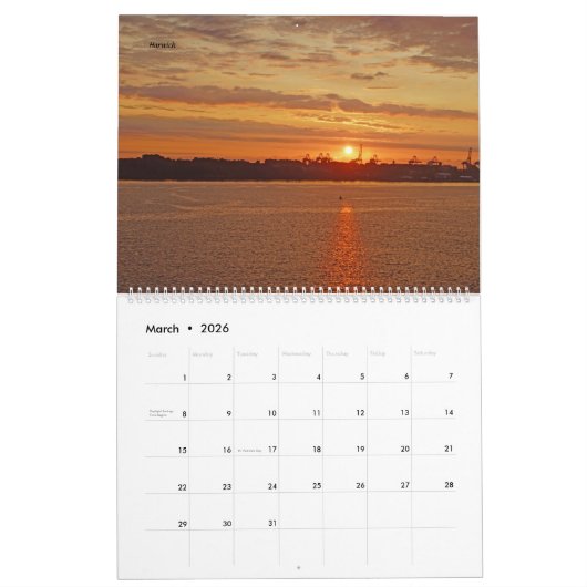 Round trip in England カレンダー (3月 2026)