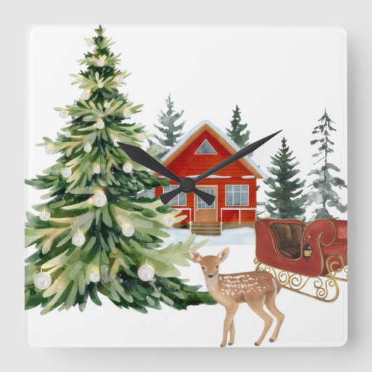 Round Wall Clock スクエア壁時計 (正面)