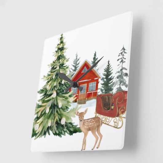 Round Wall Clock スクエア壁時計 (傾斜)