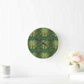 Round wall clock with a vibrant tree pattern ラウンド壁時計 (ホーム)